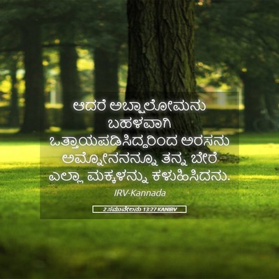 Picture 05 - 2 ಸಮುವೇಲನು 13:27 KANIRV - ಆದರೆ ಅಬ್ಷಾಲೋಮನು - Bible Verse Picture