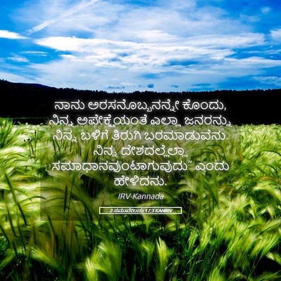 Picture 05 - 2 ಸಮುವೇಲನು 17:3 KANIRV - ನಾನು - Bible Verse Picture