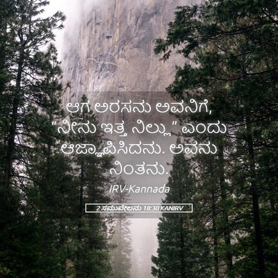 Picture 05 - 2 ಸಮುವೇಲನು 18:30 KANIRV - ಆಗ ಅರಸನು ಅವನಿಗೆ, - Bible Verse Picture