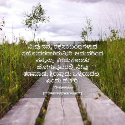 Picture 05 - 2 ಸಮುವೇಲನು 19:12 KANIRV - ನೀವು ನನ್ನ - Bible Verse Picture