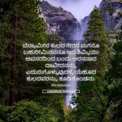 Picture 05 - 2 ಸಮುವೇಲನು 19:16 KANIRV - ಬೆನ್ಯಾಮೀನ ಕುಲದ - Bible Verse Picture