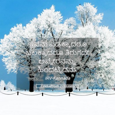 Picture 05 - 2 ಸಮುವೇಲನು 2:19 KANIRV - ಇವನು ಎಡಕ್ಕಾದರೂ - Bible Verse Picture
