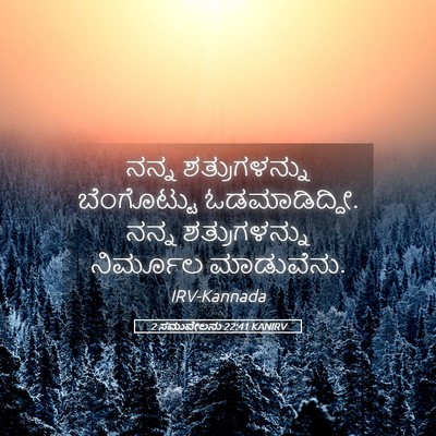Picture 05 - 2 ಸಮುವೇಲನು 22:41 KANIRV - ನನ್ನ ಶತ್ರುಗಳನ್ನು - Bible Verse Picture