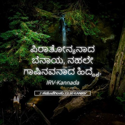 Picture 05 - 2 ಸಮುವೇಲನು 23:30 KANIRV - ಪಿರಾತೋನ್ಯನಾದ - Bible Verse Picture