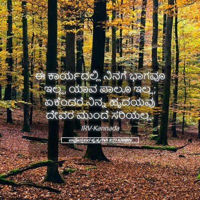 Picture 05 - ಅಪೊಸ್ತಲರ ಕೃತ್ಯಗಳು 8:21 KANIRV - ಈ ಕಾರ್ಯದಲ್ಲಿ - Bible Verse Picture