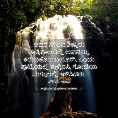Picture 05 - ಅಪೊಸ್ತಲರ ಕೃತ್ಯಗಳು 9:25 KANIRV - ಆದರೆ ಸೌಲನ ಶಿಷ್ಯರು - Bible Verse Picture