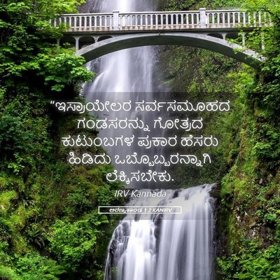 Picture 05 - ಅರಣ್ಯಕಾಂಡ 1:2 KANIRV - “ಇಸ್ರಾಯೇಲರ - Bible Verse Picture
