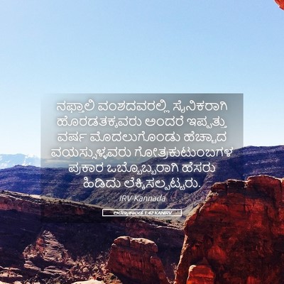 Picture 05 - ಅರಣ್ಯಕಾಂಡ 1:42 KANIRV - ನಫ್ತಾಲಿ - Bible Verse Picture
