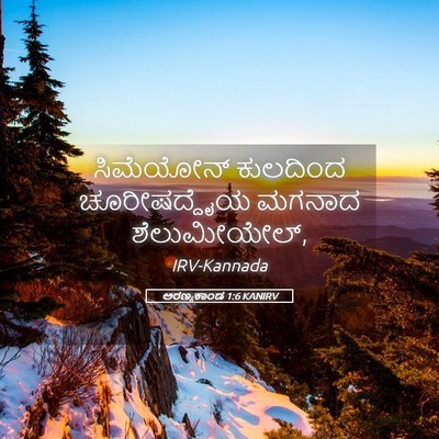 Picture 05 - ಅರಣ್ಯಕಾಂಡ 1:6 KANIRV - ಸಿಮೆಯೋನ್ ಕುಲದಿಂದ - Bible Verse Picture