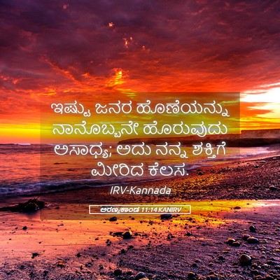 Picture 05 - ಅರಣ್ಯಕಾಂಡ 11:14 KANIRV - ಇಷ್ಟು ಜನರ - Bible Verse Picture