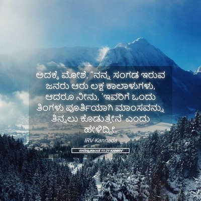 Picture 05 - ಅರಣ್ಯಕಾಂಡ 11:21 KANIRV - ಅದಕ್ಕೆ ಮೋಶೆ, “ನನ್ನ - Bible Verse Picture