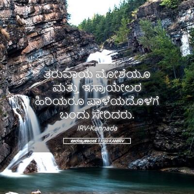 Picture 05 - ಅರಣ್ಯಕಾಂಡ 11:30 KANIRV - ತರುವಾಯ ಮೋಶೆಯೂ - Bible Verse Picture