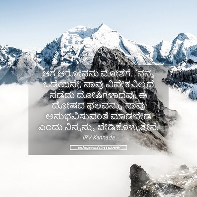 Picture 05 - ಅರಣ್ಯಕಾಂಡ 12:11 KANIRV - ಆಗ ಆರೋನನು ಮೋಶೆಗೆ, - Bible Verse Picture
