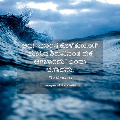Picture 05 - ಅರಣ್ಯಕಾಂಡ 12:12 KANIRV - ಅರ್ಧ ಮಾಂಸ - Bible Verse Picture