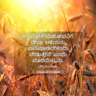 Picture 05 - ಅರಣ್ಯಕಾಂಡ 12:13 KANIRV - ಆಗ ಮೋಶೆ ಯೆಹೋವನಿಗೆ, - Bible Verse Picture
