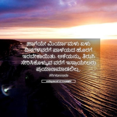 Picture 05 - ಅರಣ್ಯಕಾಂಡ 12:15 KANIRV - ಹಾಗೆಯೇ ಮಿರ್ಯಾಮಳು - Bible Verse Picture