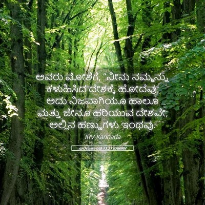 Picture 05 - ಅರಣ್ಯಕಾಂಡ 13:27 KANIRV - ಅವರು ಮೋಶೆಗೆ, “ನೀನು - Bible Verse Picture
