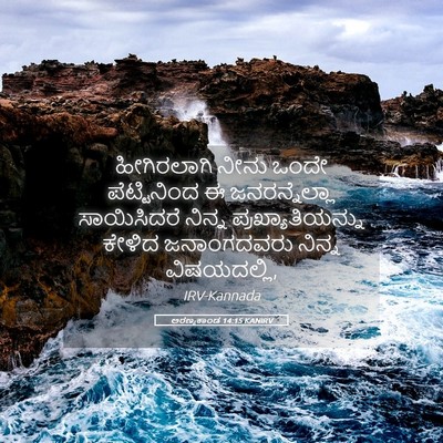 Picture 05 - ಅರಣ್ಯಕಾಂಡ 14:15 KANIRV - ಹೀಗಿರಲಾಗಿ ನೀನು - Bible Verse Picture