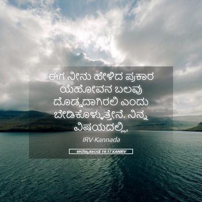 Picture 05 - ಅರಣ್ಯಕಾಂಡ 14:17 KANIRV - ಈಗ ನೀನು ಹೇಳಿದ - Bible Verse Picture