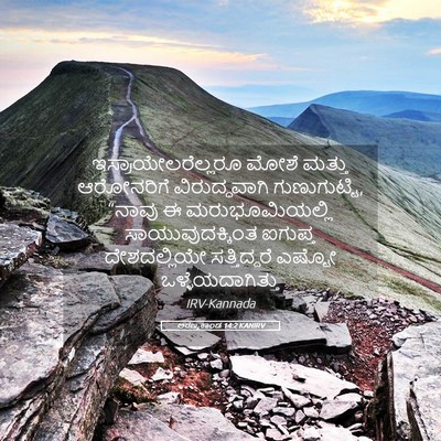 Picture 05 - ಅರಣ್ಯಕಾಂಡ 14:2 KANIRV - ಇಸ್ರಾಯೇಲರೆಲ್ಲರೂ - Bible Verse Picture