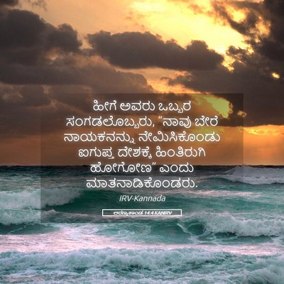 Picture 05 - ಅರಣ್ಯಕಾಂಡ 14:4 KANIRV - ಹೀಗೆ ಅವರು ಒಬ್ಬರ - Bible Verse Picture