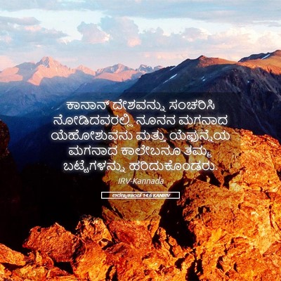 Picture 05 - ಅರಣ್ಯಕಾಂಡ 14:6 KANIRV - ಕಾನಾನ್ ದೇಶವನ್ನು - Bible Verse Picture