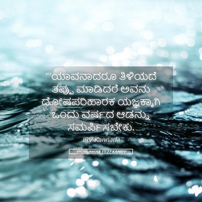 Picture 05 - ಅರಣ್ಯಕಾಂಡ 15:27 KANIRV - “‘ಯಾವನಾದರೂ - Bible Verse Picture