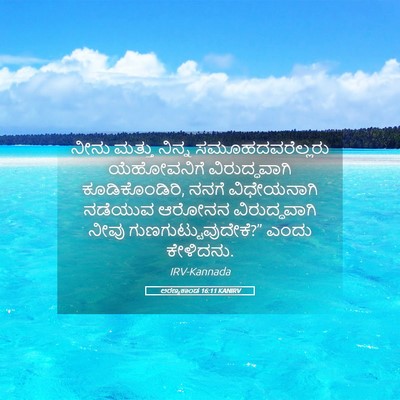 Picture 05 - ಅರಣ್ಯಕಾಂಡ 16:11 KANIRV - ನೀನು ಮತ್ತು ನಿನ್ನ - Bible Verse Picture