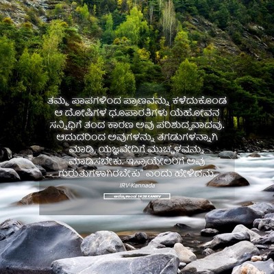 Picture 05 - ಅರಣ್ಯಕಾಂಡ 16:38 KANIRV - ತಮ್ಮ ಪಾಪಗಳಿಂದ - Bible Verse Picture