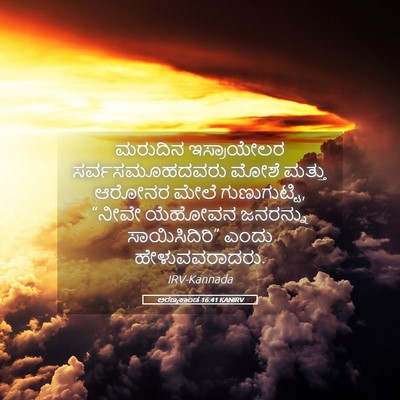 Picture 05 - ಅರಣ್ಯಕಾಂಡ 16:41 KANIRV - ಮರುದಿನ ಇಸ್ರಾಯೇಲರ - Bible Verse Picture