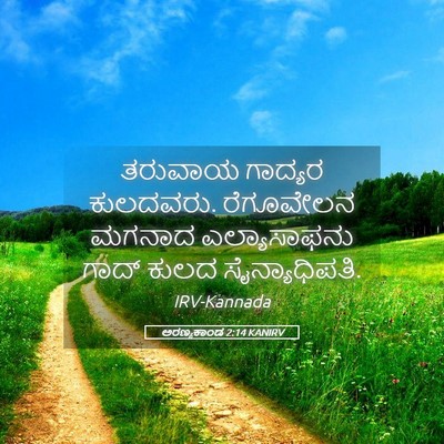 Picture 05 - ಅರಣ್ಯಕಾಂಡ 2:14 KANIRV - ತರುವಾಯ ಗಾದ್ಯರ - Bible Verse Picture
