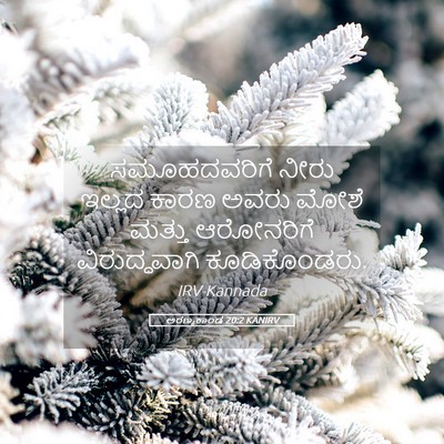 Picture 05 - ಅರಣ್ಯಕಾಂಡ 20:2 KANIRV - ಸಮೂಹದವರಿಗೆ ನೀರು - Bible Verse Picture
