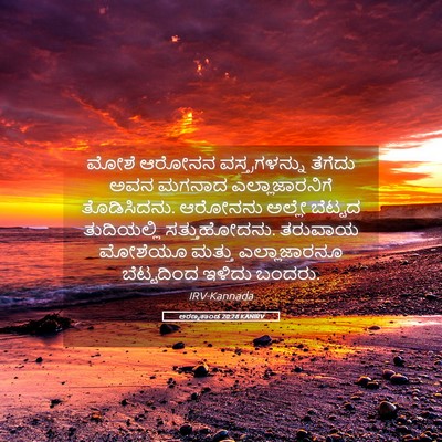 Picture 05 - ಅರಣ್ಯಕಾಂಡ 20:28 KANIRV - ಮೋಶೆ ಆರೋನನ - Bible Verse Picture
