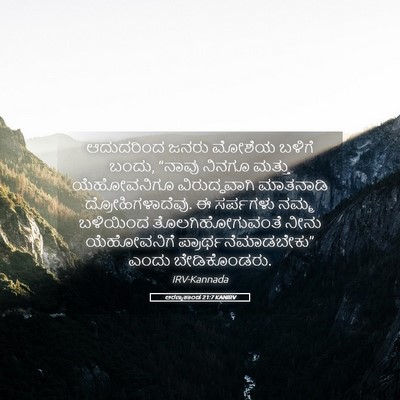 Picture 05 - ಅರಣ್ಯಕಾಂಡ 21:7 KANIRV - ಆದುದರಿಂದ ಜನರು - Bible Verse Picture