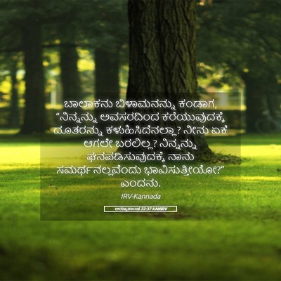 Picture 05 - ಅರಣ್ಯಕಾಂಡ 22:37 KANIRV - ಬಾಲಾಕನು - Bible Verse Picture