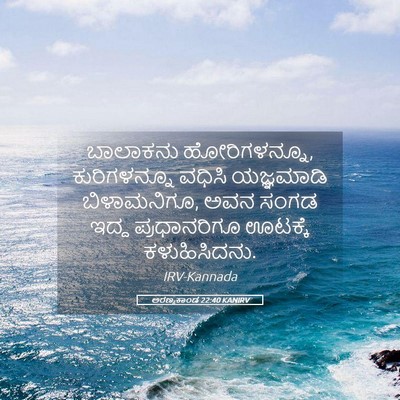 Picture 05 - ಅರಣ್ಯಕಾಂಡ 22:40 KANIRV - ಬಾಲಾಕನು - Bible Verse Picture