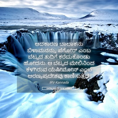 Picture 05 - ಅರಣ್ಯಕಾಂಡ 23:28 KANIRV - ಆದಕಾರಣ ಬಾಲಾಕನು - Bible Verse Picture