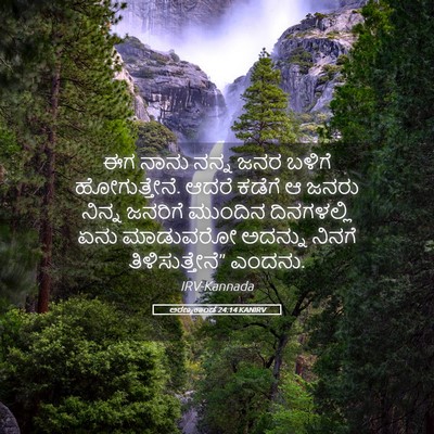 Picture 05 - ಅರಣ್ಯಕಾಂಡ 24:14 KANIRV - ಈಗ ನಾನು ನನ್ನ ಜನರ - Bible Verse Picture