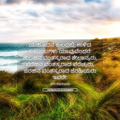 Picture 05 - ಅರಣ್ಯಕಾಂಡ 26:20 KANIRV - ಯೆಹೂದನ ಕುಲದಲ್ಲಿ - Bible Verse Picture