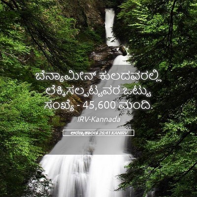 Picture 05 - ಅರಣ್ಯಕಾಂಡ 26:41 KANIRV - ಬೆನ್ಯಾಮೀನ್ - Bible Verse Picture
