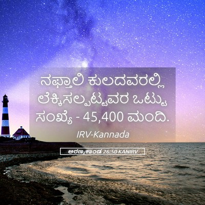 Picture 05 - ಅರಣ್ಯಕಾಂಡ 26:50 KANIRV - ನಫ್ತಾಲಿ - Bible Verse Picture