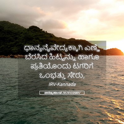 Picture 05 - ಅರಣ್ಯಕಾಂಡ 28:28 KANIRV -  - Bible Verse Picture