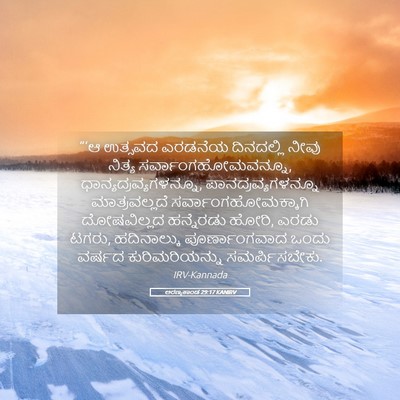 Picture 05 - ಅರಣ್ಯಕಾಂಡ 29:17 KANIRV - “‘ಆ ಉತ್ಸವದ ಎರಡನೆಯ - Bible Verse Picture