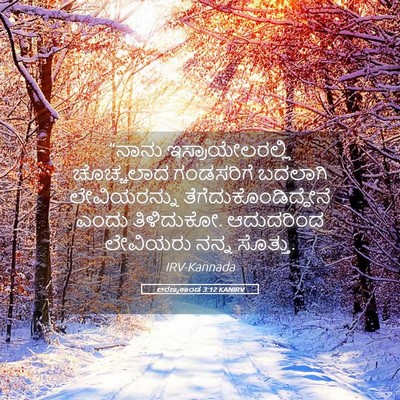 Picture 05 - ಅರಣ್ಯಕಾಂಡ 3:12 KANIRV - “ನಾನು - Bible Verse Picture
