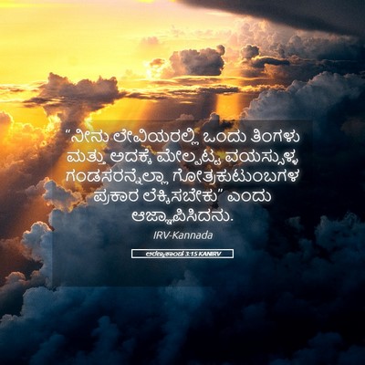 Picture 05 - ಅರಣ್ಯಕಾಂಡ 3:15 KANIRV - “ನೀನು ಲೇವಿಯರಲ್ಲಿ - Bible Verse Picture