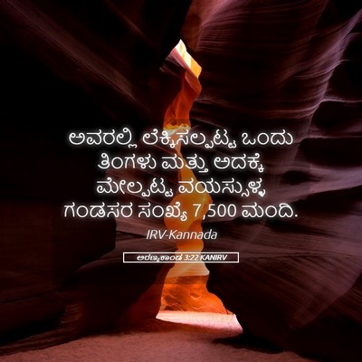 Picture 05 - ಅರಣ್ಯಕಾಂಡ 3:22 KANIRV - ಅವರಲ್ಲಿ - Bible Verse Picture