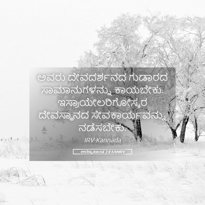 Picture 05 - ಅರಣ್ಯಕಾಂಡ 3:8 KANIRV - ಅವರು ದೇವದರ್ಶನದ - Bible Verse Picture