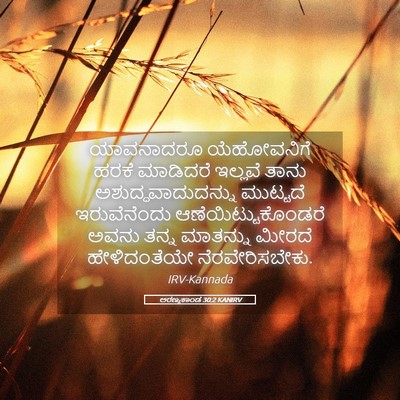 Picture 05 - ಅರಣ್ಯಕಾಂಡ 30:2 KANIRV - ಯಾವನಾದರೂ - Bible Verse Picture