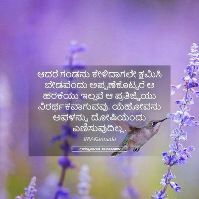 Picture 05 - ಅರಣ್ಯಕಾಂಡ 30:8 KANIRV - ಆದರೆ ಗಂಡನು - Bible Verse Picture