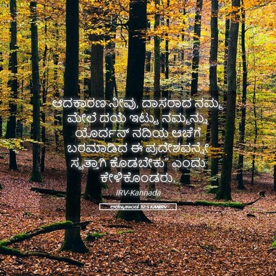 Picture 05 - ಅರಣ್ಯಕಾಂಡ 32:5 KANIRV - ಆದಕಾರಣ ನೀವು, - Bible Verse Picture